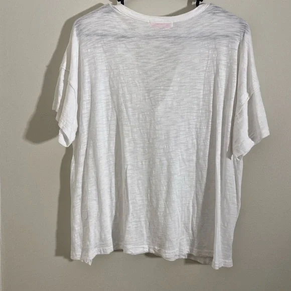 Olivaceous White Cut Out Short Sleeve T-Shirt - Picture 2 of 9